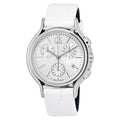 Calvin Klein Skirt White Dial White Leather Strap Watch for Women - K2U291L6