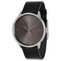 Calvin Klein Accent Black Dial Black Leather Strap Watch for Men - K2Y2X1C3