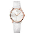 Calvin Klein Accent White Dial White Leather Strap Watch for Men - K2Y2X6KW