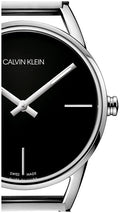 Calvin Klein Stately Black Dial Silver Steel Strap Watch for Women - K3G23121