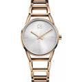 Calvin Klein Stately White Dial Gold Steel Strap Watch for Women - K3G2362W