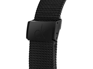 Calvin Klein Minimal Black Dial Black Mesh Bracelet Watch for Men - K3M21421