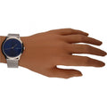 Calvin Klein Minimal Blue Dial Silver Mesh Bracelet Watch for Women - K3M2212N