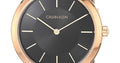 Calvin Klein Minimal Black Dial Rose Gold Mesh Bracelet Watch for Women - K3M2262Y