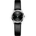 Calvin Klein Minimal Black Dial Black Leather Strap Watch for Women - K3M231CS