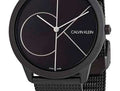 Calvin Klein Minimal Black Dial Black Mesh Bracelet Watch for Men - K3M5145X