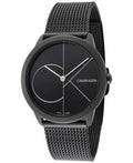 Calvin Klein Minimal Black Dial Black Mesh Bracelet Watch for Women - K3M5245X