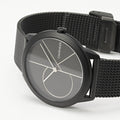 Calvin Klein Minimal Black Dial Black Mesh Bracelet Watch for Women - K3M5245X