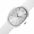 Calvin Klein Incentive White Dial White Leather Strap Watch for Women - K3P231L6