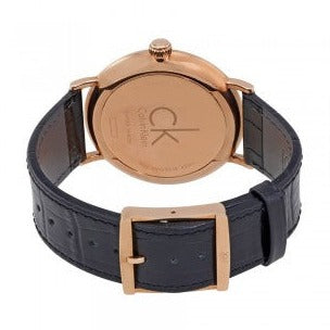 Calvin Klein Surround Black Dial Black Leather Strap Watch for Men - K3W216C1