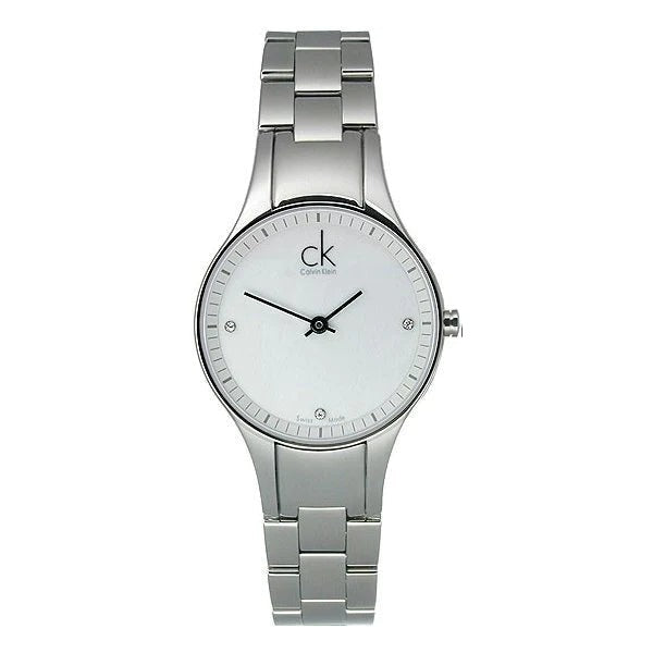 Calvin Klein Simplicity White Dial Silver Steel Strap Watch for Women - K4323101