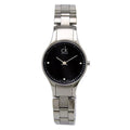 Calvin Klein Simplicity Diamonds Black Dial Silver Steel Strap Watch for Women - K4323102