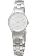 Calvin Klein Simplicity White Dial Silver Steel Strap Watch for Women - K4323185