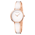 Calvin Klein Seduce White Dial Two Tone Steel Strap Watch for Women - K4E2N616