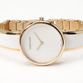 Calvin Klein Seduce White Dial Two Tone Steel Strap Watch for Women - K4E2N616