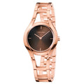 Calvin Klein Class Brown Dial Rose Gold Steel Strap Watch for Women - K6R2362K