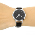 Calvin Klein Even Black Dial Black Leather Strap Watch for Women - K7B231C1