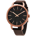 Calvin Klein Even Grey Dial Brown Leather Strap Watch for Women - K7B236G3