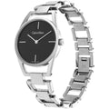 Calvin Klein Dainty Black Dial Silver Steel Strap Watch for Women - K7L23141