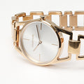 Calvin Klein Dainty White Dial Rose Gold Steel Strap Watch for Women - K7L23646