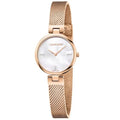 Calvin Klein Authentic Mother of Pearl Dial Rose Gold Mesh Bracelet Watch for Women - K8G2362G