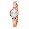 Calvin Klein Authentic White Dial Rose Gold Steel Strap Watch for Women - K8G23646