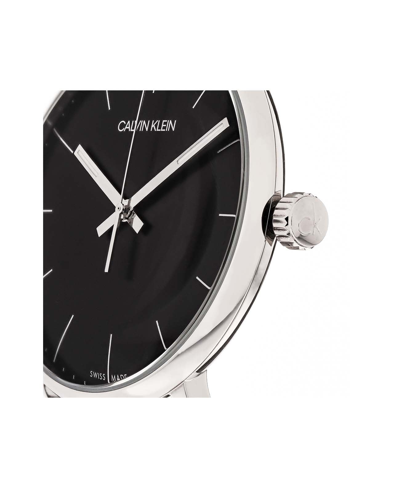 Calvin Klein High Noon Quartz Black Dial Black Leather Strap Watch for Men - K8M211C1