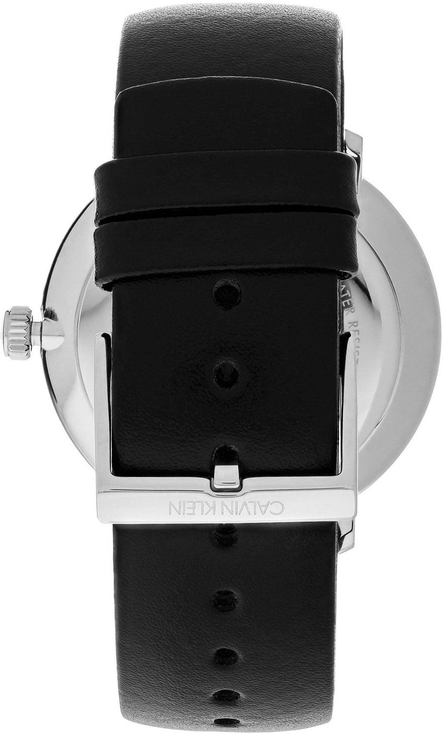 Calvin Klein High Noon Quartz Blue Dial Black Leather Strap Watch for Men - K8M211CN