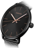 Calvin Klein High Noon Quartz Black Dial Black Mesh Bracelet Watch for Men - K8M21421