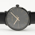 Calvin Klein High Noon Quartz Black Dial Black Leather Strap Watch for Men - K8M214CB