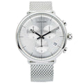 Calvin Klein High Noon Chronograph Silver Dial Silver Mesh Bracelet Watch for Men - K8M27126