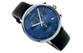 Calvin Klein High Noon Chronograph Blue Dial Black Leather Strap Watch for Men - K8M271CN