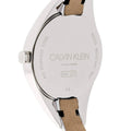 Calvin Klein Rebel White Dial White Leather Strap Watch for Women - K8P231L6