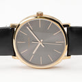 Calvin Klein Posh Black Dial Black Leather Strap Watch for Men - K8Q316C3