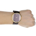 Calvin Klein Glam Transparent Dial Brown Leather Strap Watch for Women - K9423503