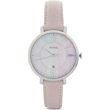 Fossil Jacqueline Blush Mother of Pearl Dial Pink Leather Strap Watch for Women - ES4151