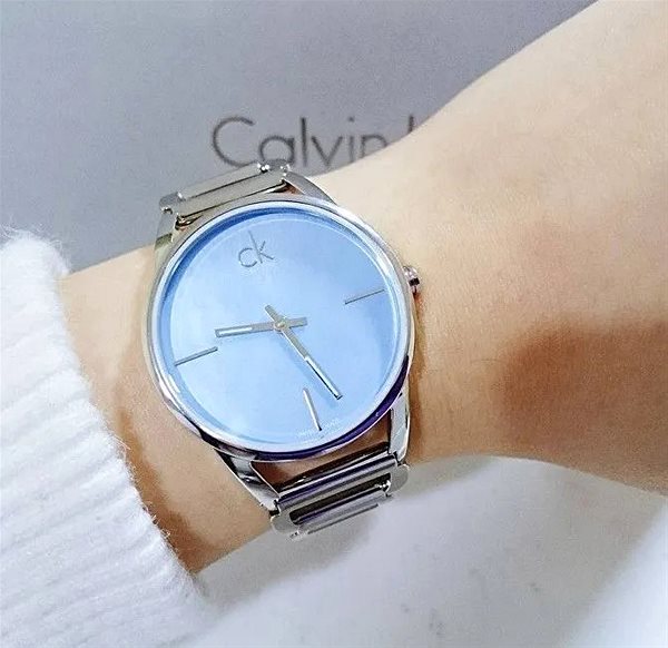 Calvin Klein Stately White Dial Silver Steel Strap Watch for Women - K3G23126