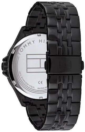 Tommy Hilfiger Shawn Quartz Black Dial Black Steel Strap Watch for Men - 1791611