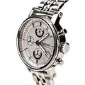 Fossil Boyfriend Chronograph Silver Dial Silver Steel Strap Watch for Women - ES2198