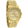 Michael Kors Runway Gold Dial Gold Steel Strap Watch for Women - MK5826