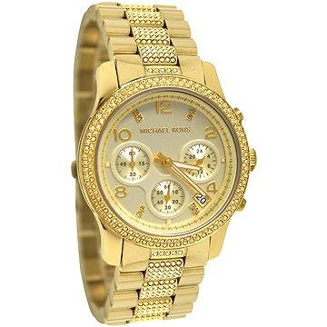 Michael Kors Runway Gold Dial Gold Steel Strap Watch for Women - MK5826