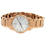 Calvin Klein City Mother of Pearl White Dial Rose Gold Steel Strap Watch for Women - K2G23646