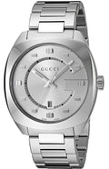 Gucci GG2570 Quartz Silver Dial Silver Steel Strap Watch For Men - YA142308