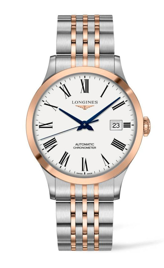 Longines Record Automatic 18K Pink Gold Watch for Men - L2.821.5.11.7