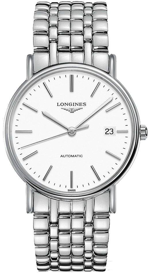 Longines Presence 38.5mm Automatic Stainless Steel Watch for Men - L4.921.4.12.6