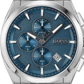 Hugo Boss Grandmaster Chronograph Blue Dial Silver Steel Strap Watch for Men - 1513884