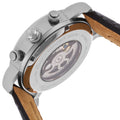 Fossil Boyfriend Automatic Skeleton Silver Dial Brown Leather Strap Watch for Women - ME3109