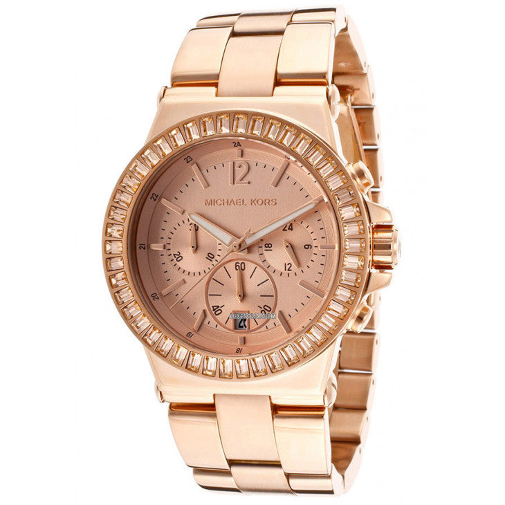 Michael Kors Dylan Rose Gold Dial Rose Gold Steel Strap Watch for Women - MK5412