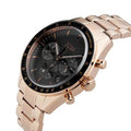 Hugo Boss Trophy Chronograph Grey Dial Rose Gold Steel Strap Watch for Men - 1513632