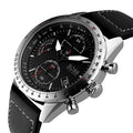 Hugo Boss Pilot Edition Chronograph Black Dial Black Leather Strap Watch for Men - 1513853